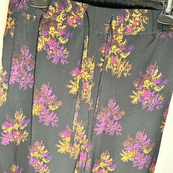 H&M Wide Leg Pants Floral Dress Pants 6 Trouser - Picture 5 of 5